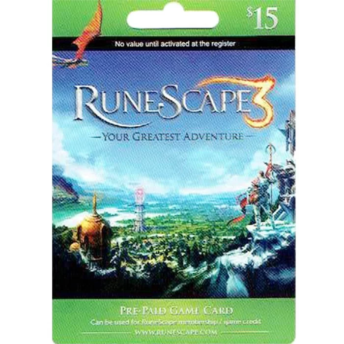 Runescape 3 Prepaid Digital Gift Cards (Email Delivery)