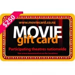 Movie $250 NZD Physical Gift Card (Express Delivery)