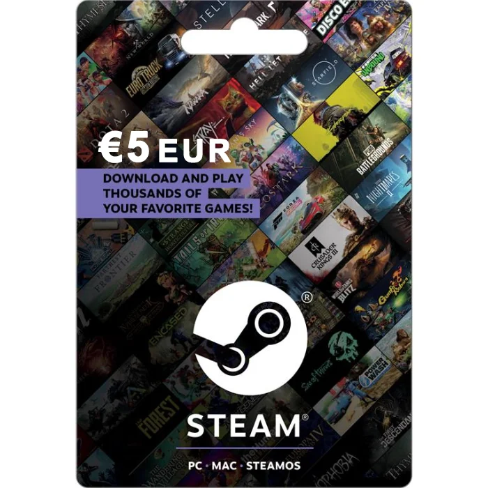 Steam-€5-EUR-Digital-Gift-Card-Email-Delivery