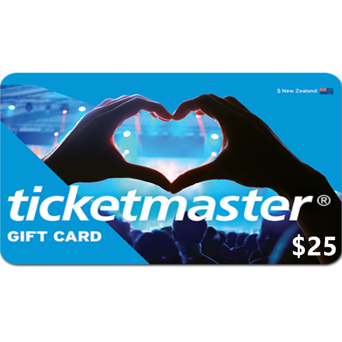 Ticketmaster-Gift-Card-$25-NZD-Digital-Gift Cards-Email-Delivery